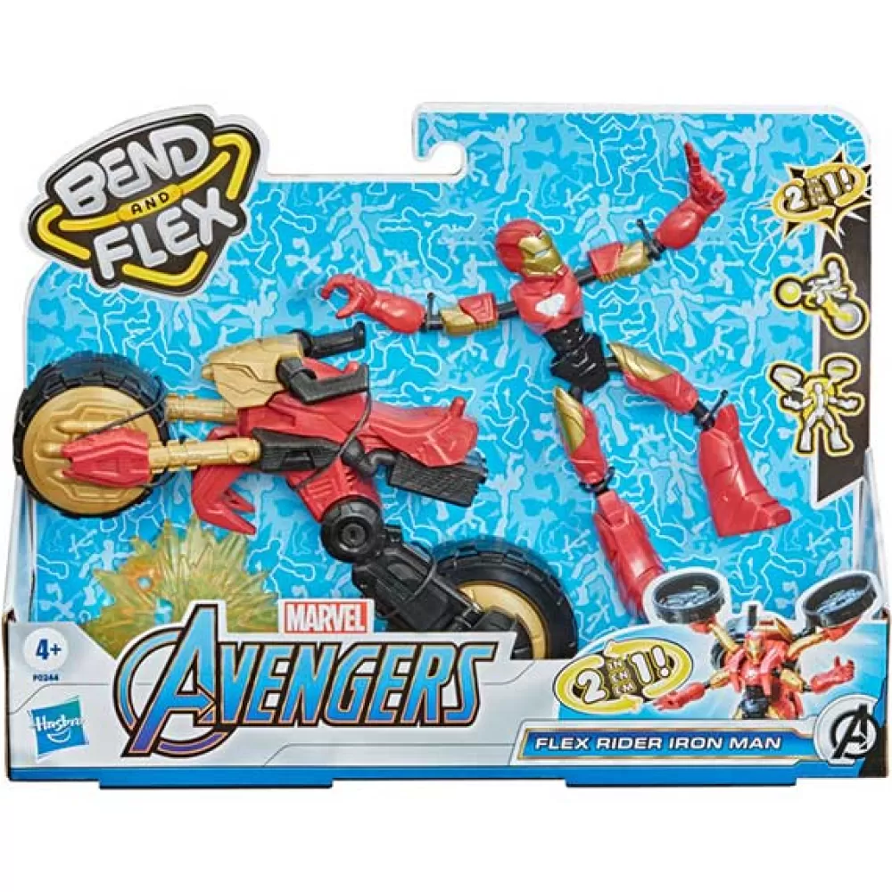 Juguetes Los Vengadores de Marvel Avengers Bend Flex Figura Iron Man Y Moto Fashion