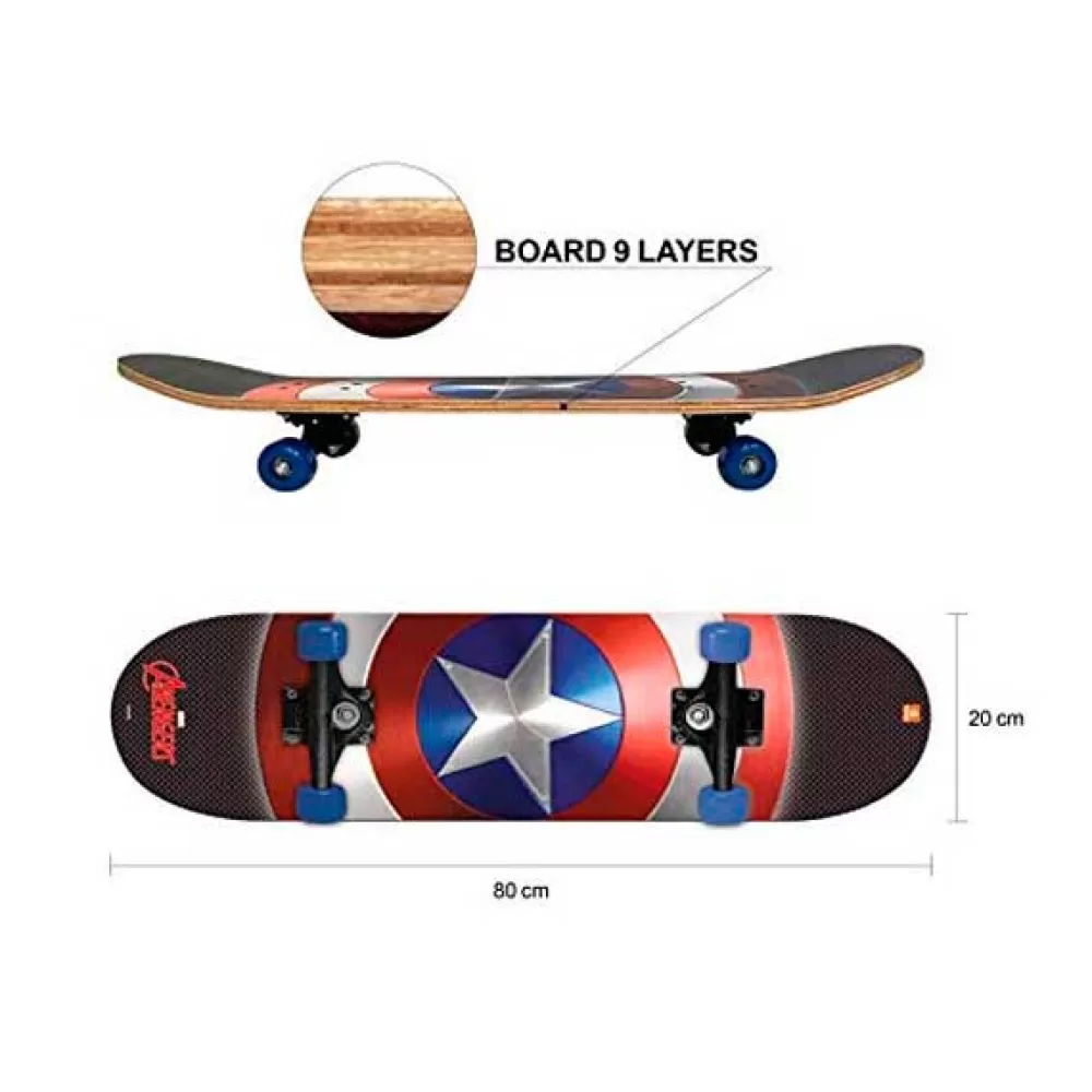 Juguetes Los Vengadores de Marvel Avengers Skateboard Capitan America Online