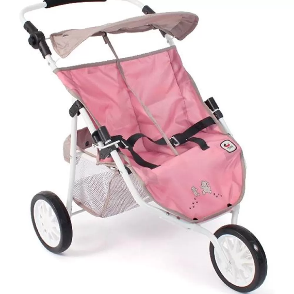 Juguetes Chic Bayer Carro De Muñecas Gemelos Jogger Rosa-Gris Store