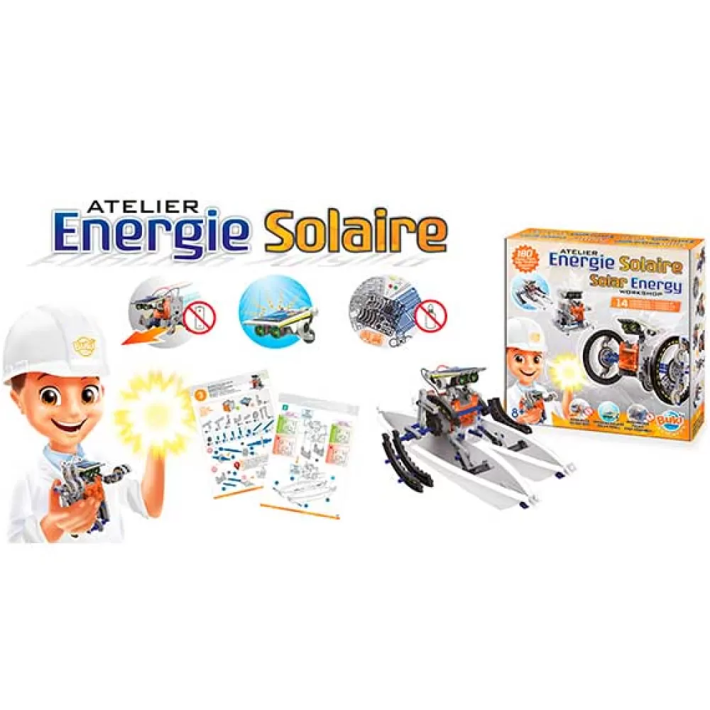 Juegos De Mesa Divertidos>Juguetes Buki Juego Energia Solar 14 En 1