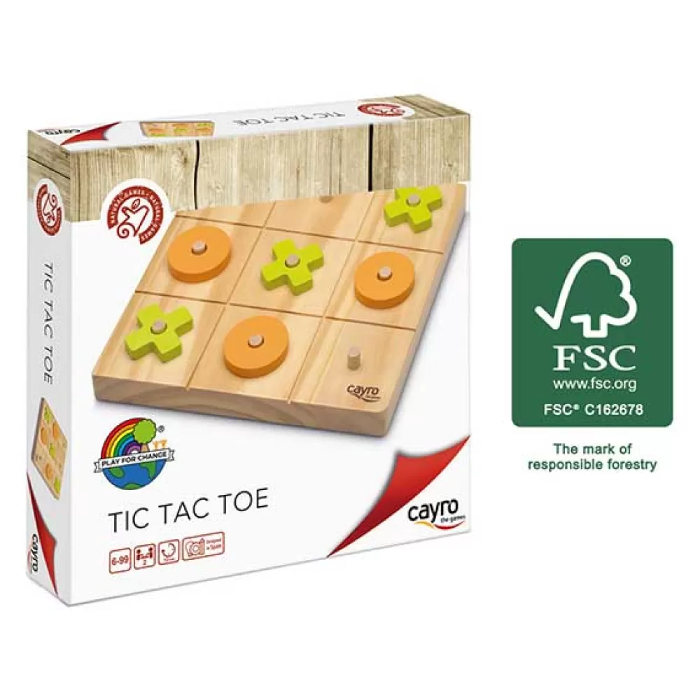 Juegos De Mesa De Madera>Juguetes Cayro Juego Tic Tac Toe De Madera