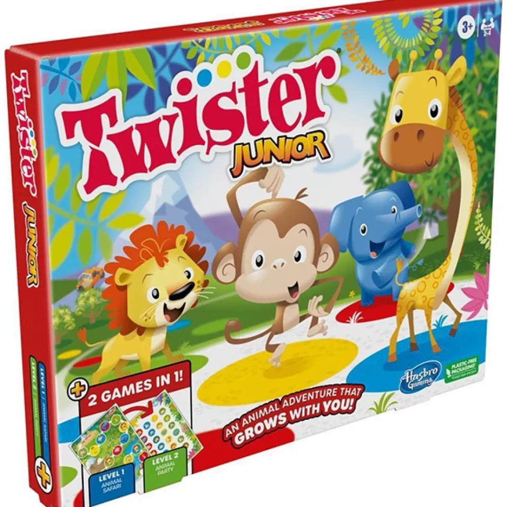 Juegos De Mesa Divertidos>Juguetes Hasbro Juego Twister Junior Animal Aventura