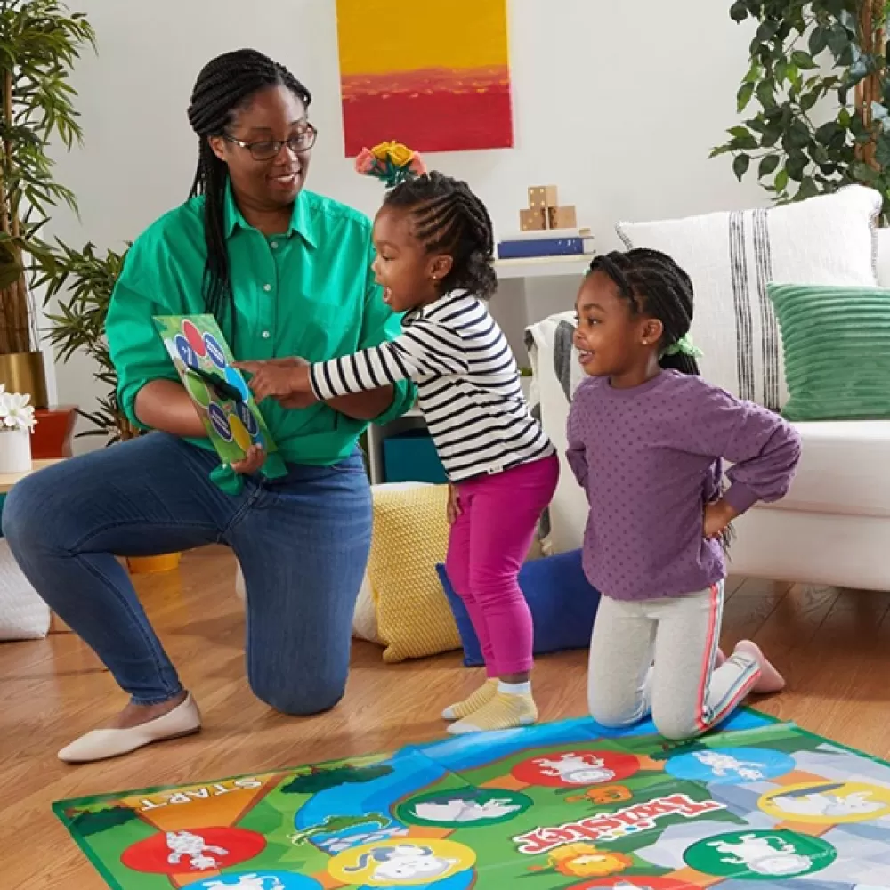 Juegos De Mesa Divertidos>Juguetes Hasbro Juego Twister Junior Animal Aventura