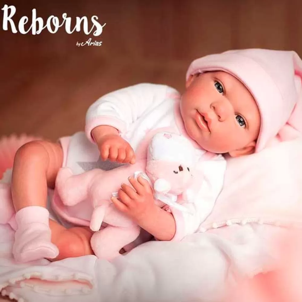 Juguetes Arias Muneca Reborn 40Cms Gala Con Mantita Store