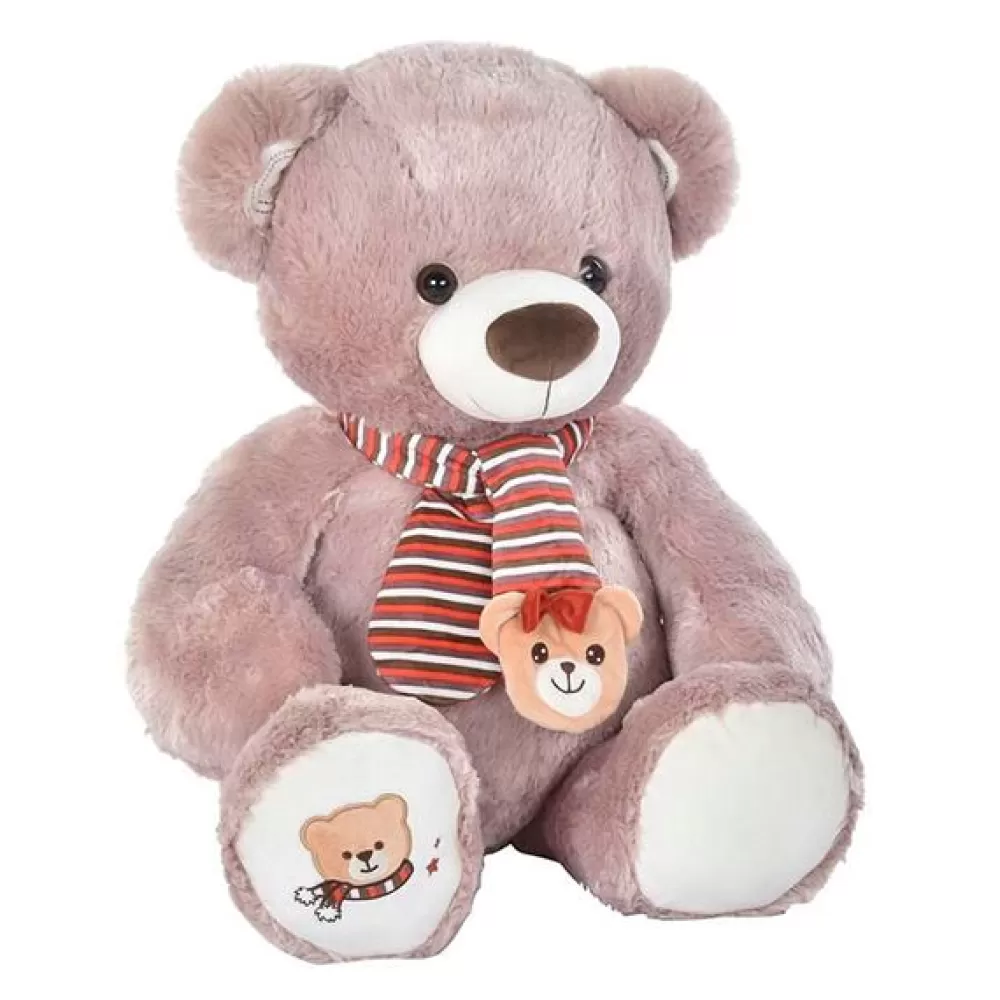 Peluche Para Dormir>Juguetes Item Peluche Oso Marron Bufanda Osito 40Cm