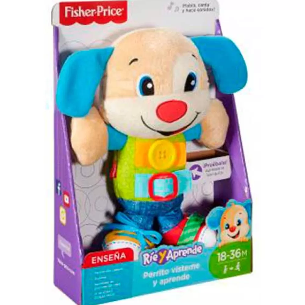 Perros De Peluche>Juguetes Fisher Price Peluche Perrito Aprendo A Vestirme