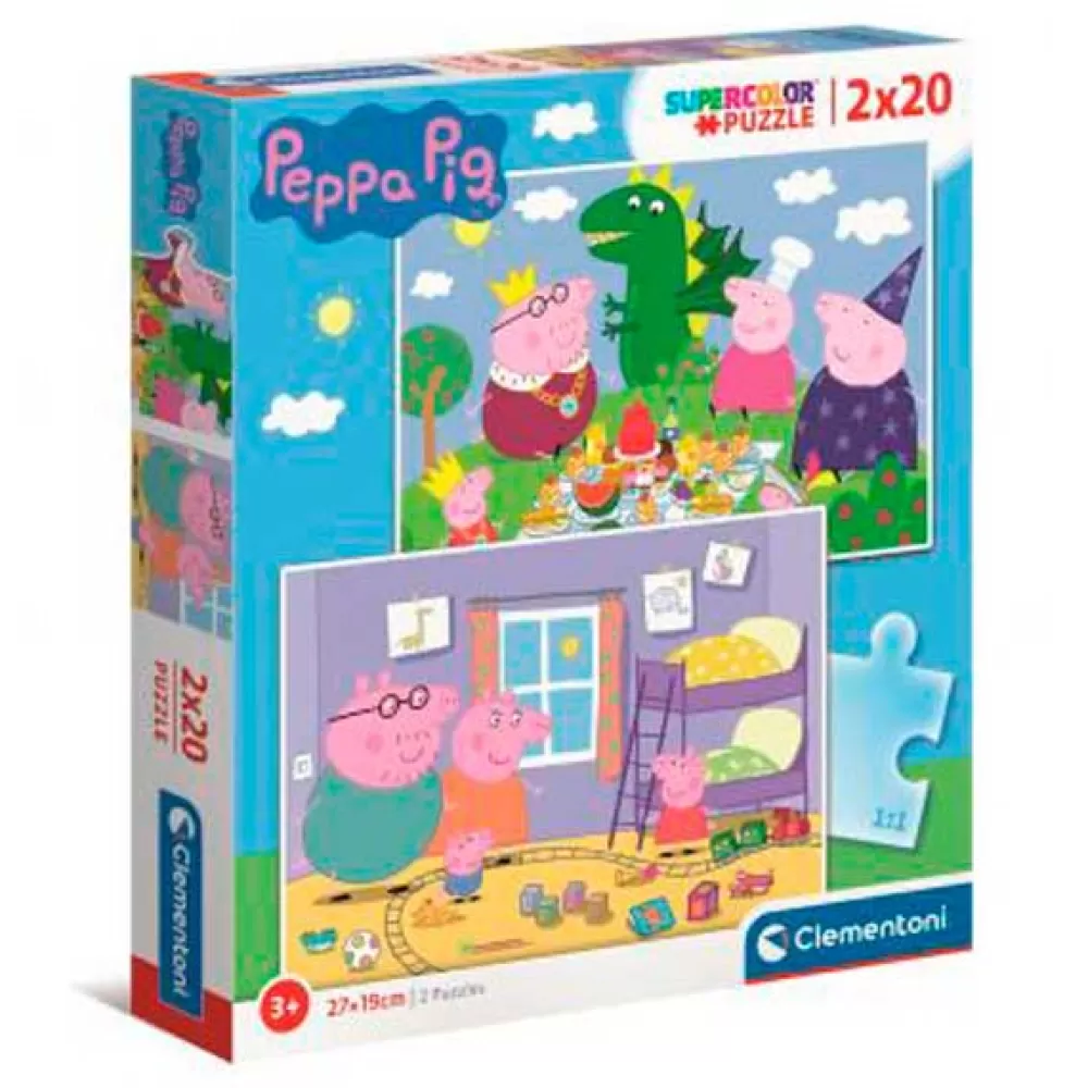 Puzzles De Animales>Juguetes Peppa Pig Peppa Pig Puzzle 2X20P