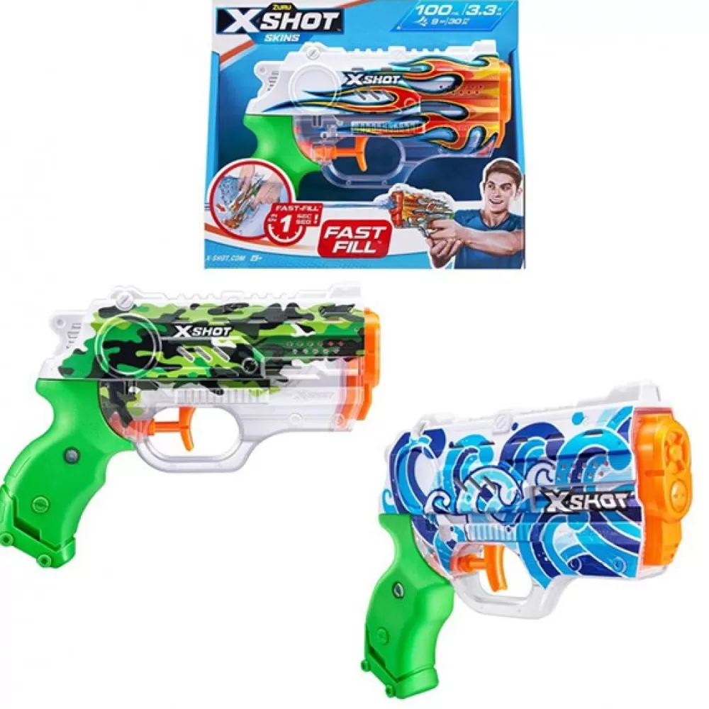 Juguetes ZURU Pistola Agua X-Shot Skins Fast Fill Nano Fashion