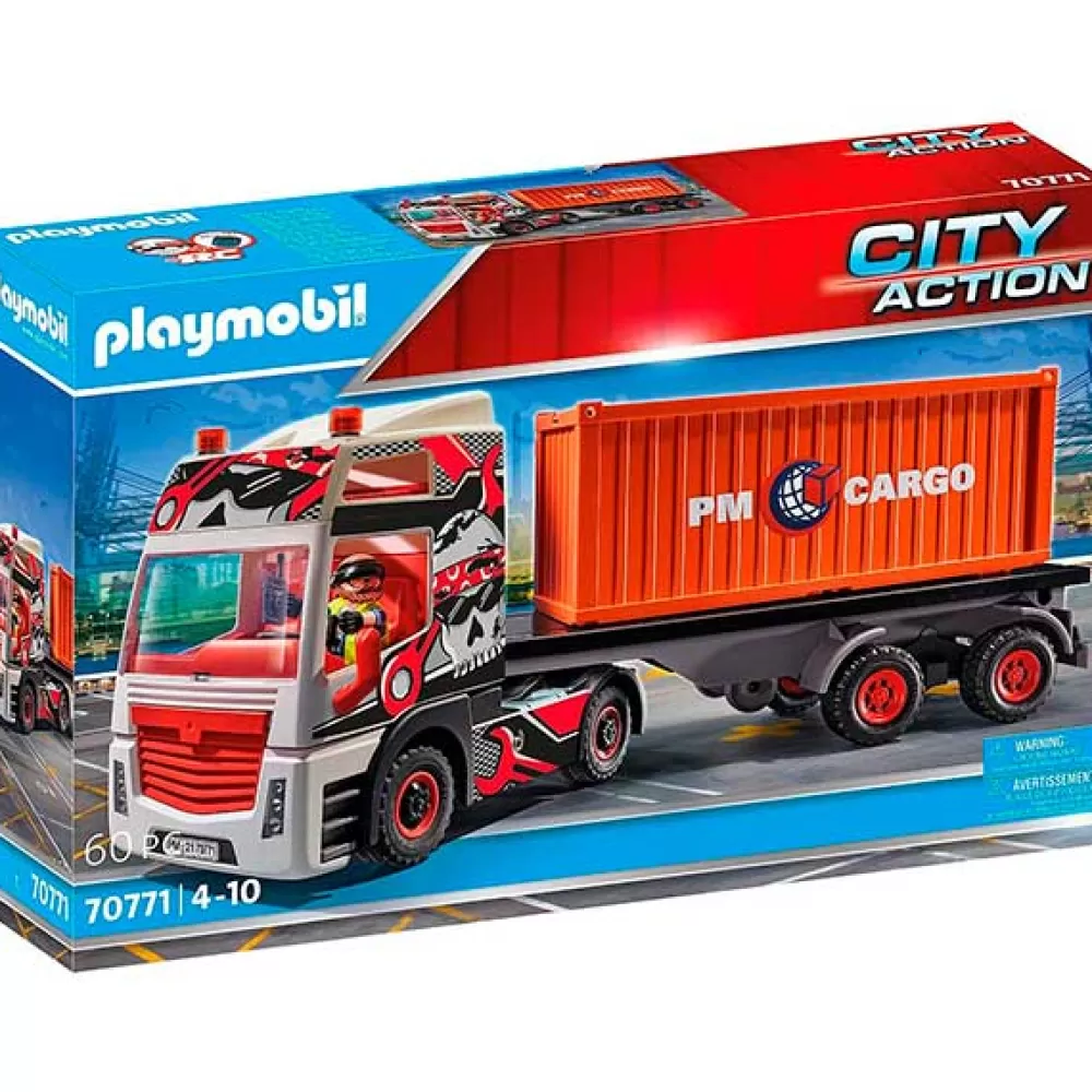 Juguetes Playmobil City Action Playmobil 70771 Camion Con Remolque Discount