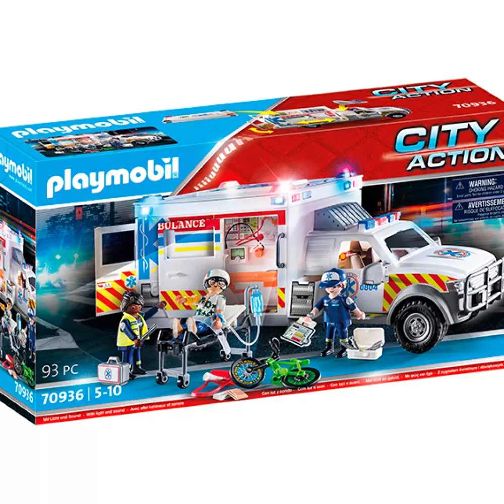 Juguetes Playmobil City Action Playmobil 70936 Vehiculo De Rescate: Us Ambulance Best