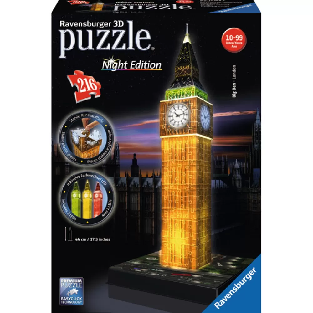 Puzzles 3D>Juguetes Ravensburger Puzzle 3D Big Ben Noche Led