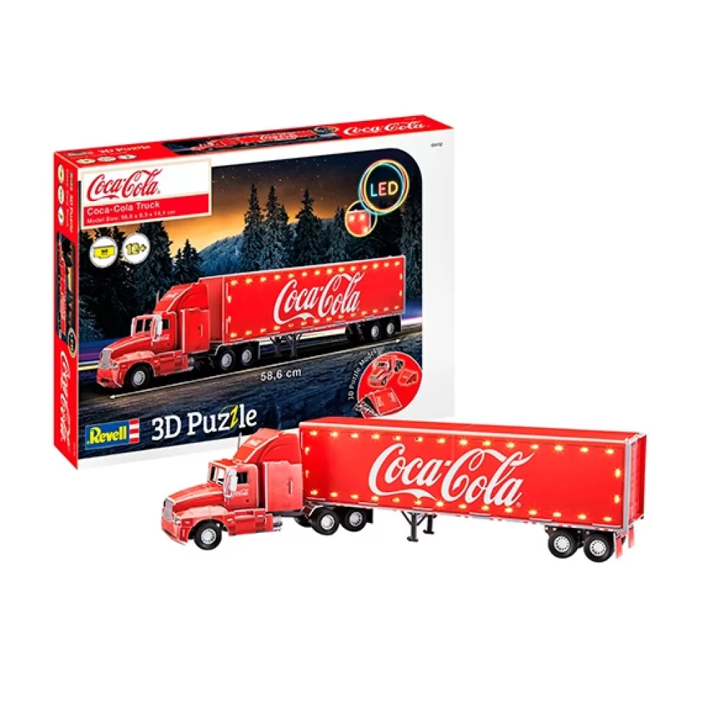 Puzzles 3D>Juguetes Coca Cola Puzzle 3D Coca-Cola Camion Con Luces 59Cm