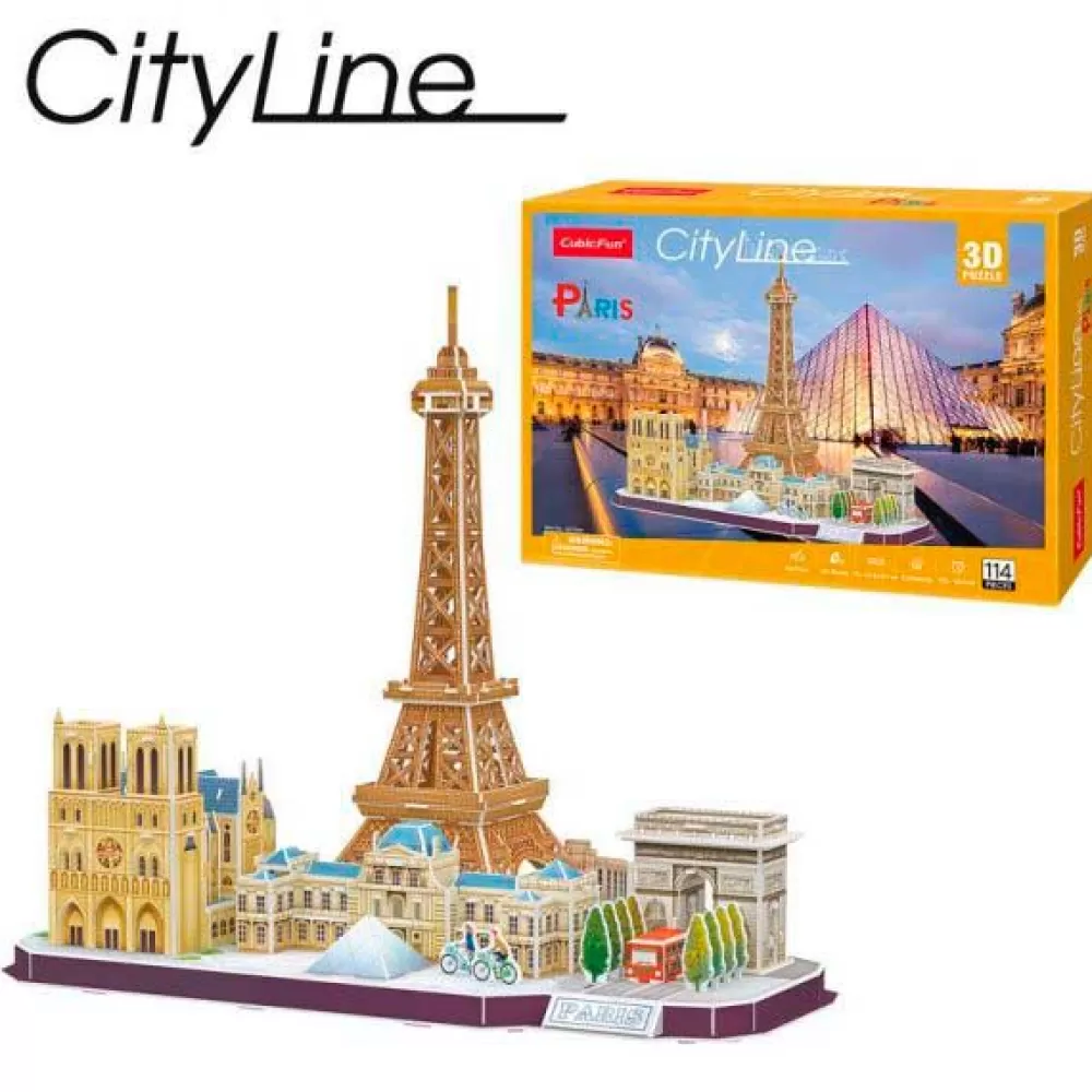 Puzzles 3D>Juguetes World Brands Puzzle 3D Paris City Line 114P