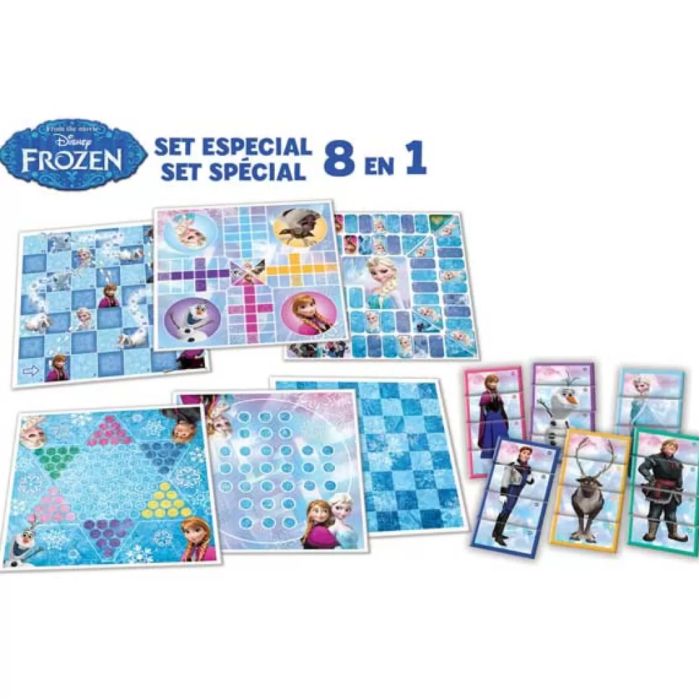 Juegos De Mesa Clásicos>Juguetes Frozen Set Especial Juegos 8 En 1 Frozen 2