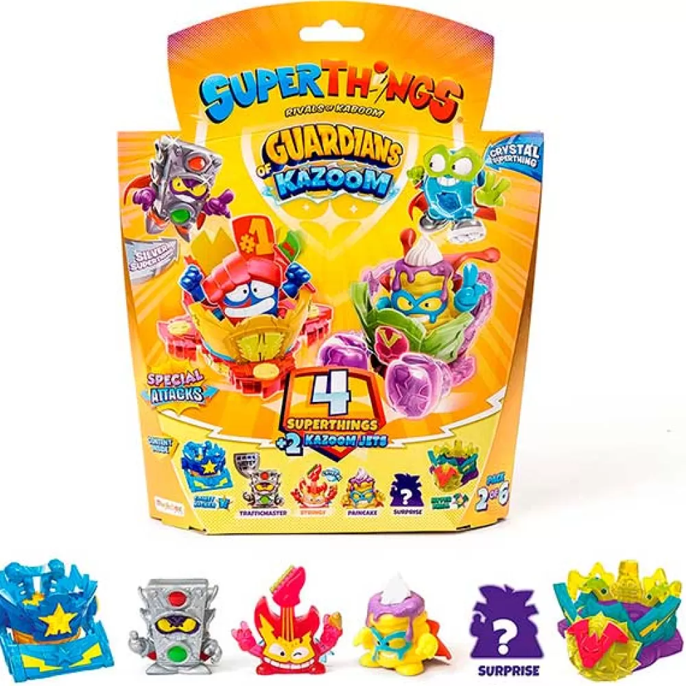 Juguetes SuperZings Superthings Guardians Of Kazoom Pack 4 Amarillo Best